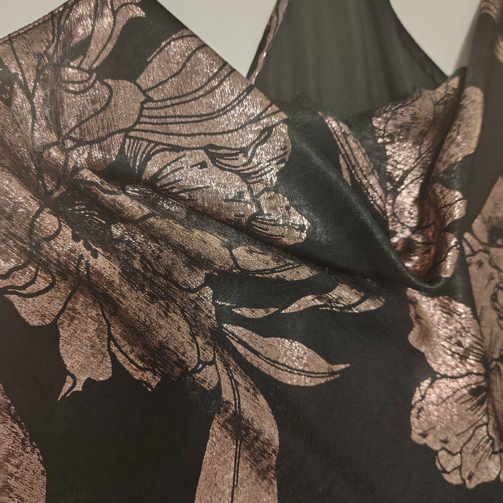Midnight Bakery Luxurious Black and Pink Floral Chemise / Pijama Size M - Picture 10 of 16
